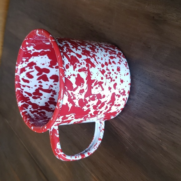 Red Splatterware Enameled Mug - Picture 3 of 6
